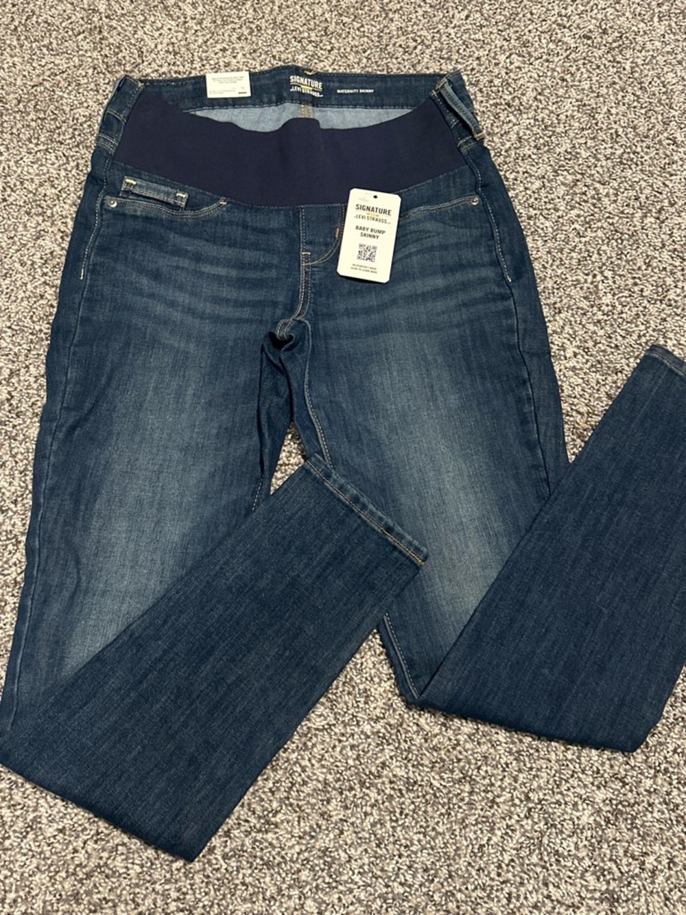 Signature by Levi Strauss Navy & Dark Blue Maternity Jeggings